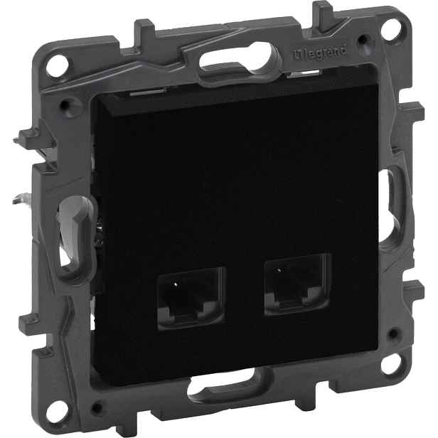 Zásuvka datová Legrand Niloé Step 2× RJ45 černá
