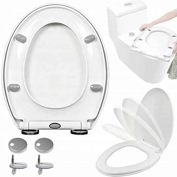 Wc Sedátko S Pozvolným Sklápěním, Tvrdé, Univerzální, Silné, Odnímatelné, Prémiové Wc