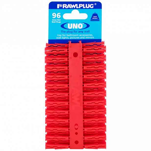 Hmoždinka univerzální uno červená 6x28mm(96ks)