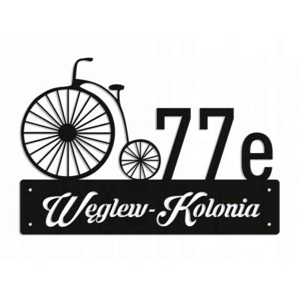 Číslo Na Dům 60 cm Tabule Adresa Ocel 2 mm Uhlík-kolína