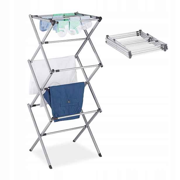 Sušák na prádlo Relaxdays volně stojící vertikální 5 kg 43-74 cm