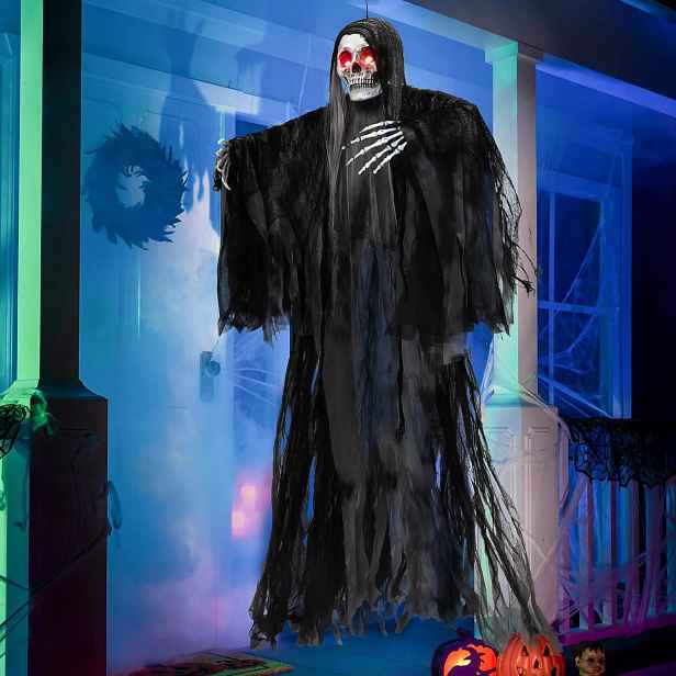 Halloweenská Žně 150 CM Závěsná Kostra S Osvětlením A Zvukem