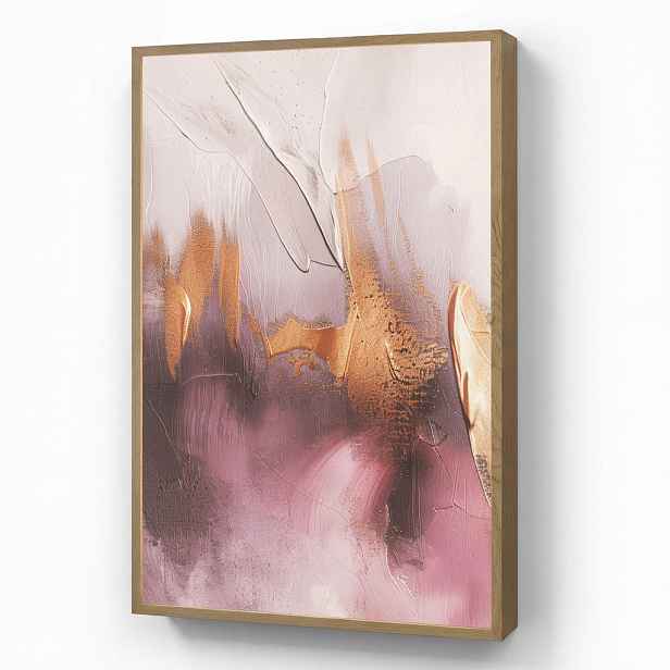 OnlyWow NÁSTĚNNÁ LAMPA S AKUMULÁTOREM Fialová - abstraktní - barva - zlatá 70x100 cm