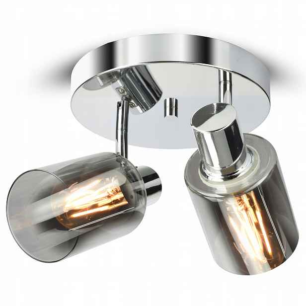 Závěsná stropní lampa Lustr Chrom Sklo Tube 540-EG2 Led E27