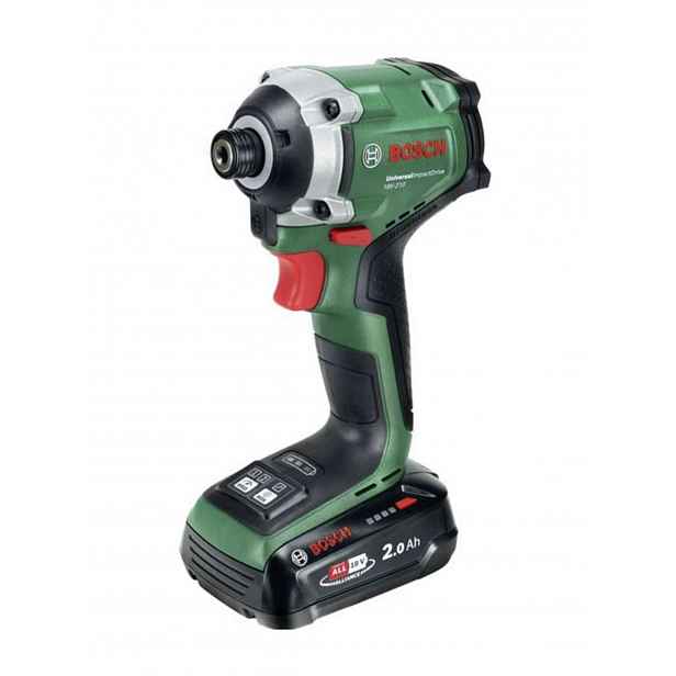 Bosch - 18V AKU rázový utahovák UID 18V-210, 1x aku 2,0 Ah Li-Ion, nabíječka 06039E7001