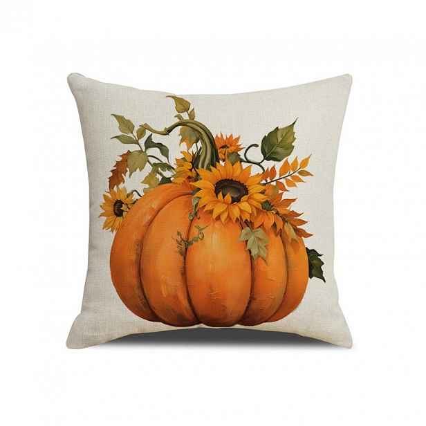 Povlak na polštář PUMPKIN JOY 45x45 cm, béžový
