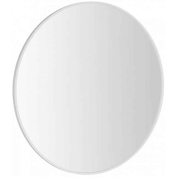 Sapho Notion - Zrcadlo Slim v rámu, průměr 80 cm, matná bílá NT800W