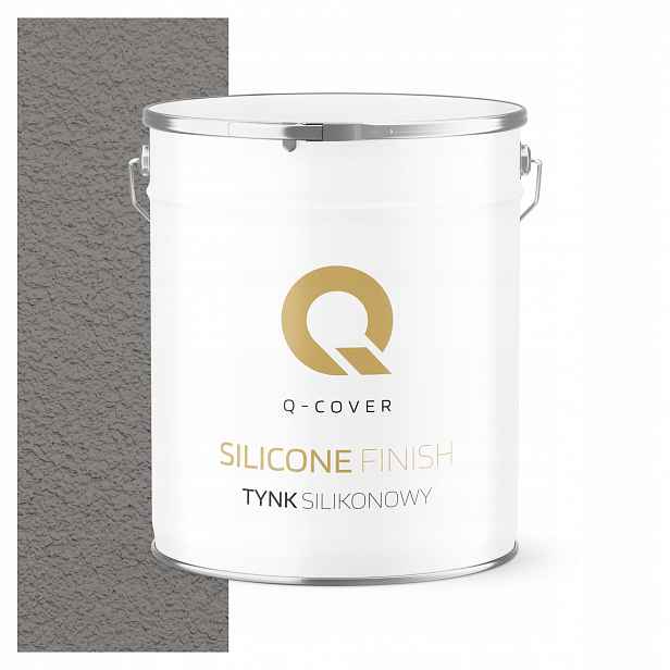 Silikonová Fasádní Omítka Šedá Tmavě Chladná F275 7 Kg Granulace 2.0 mm