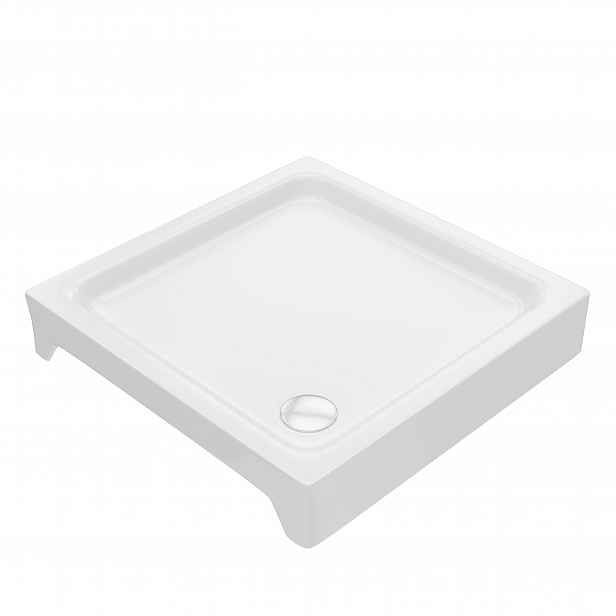 Sprchová Vanička Čtvercová 70 x 70 cm Comfort Vysoká Bílá 14 cm Sifon