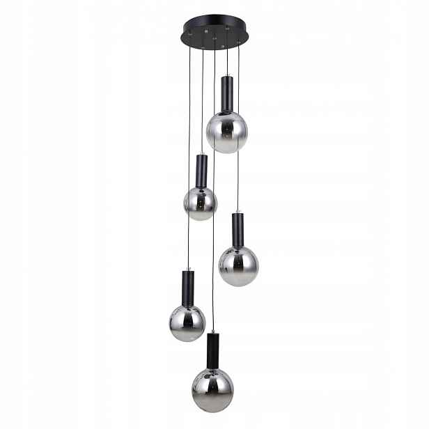 Strela PND-34378-5S-BK Moderní závěsná lampa