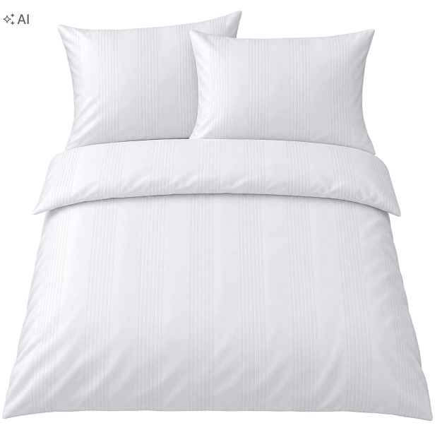 Hotelové Povlečení Damašek 160x200 2 povlečení – Pásy 5 cm – Zámek