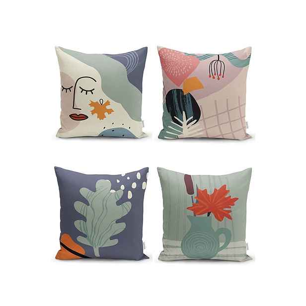 Povlaky na polštáře v sadě 4 ks 43x43 cm – Mila Home