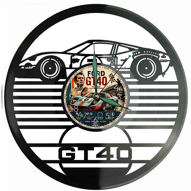 Ford GT40 Nástěnný vinyl Vinylová deska Dárek Narozeniny Památka
