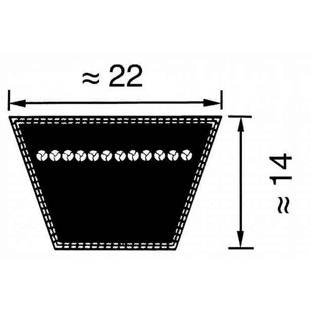 Klínový řemen Optibelt C67 22x1700 VB221700 Optibelt