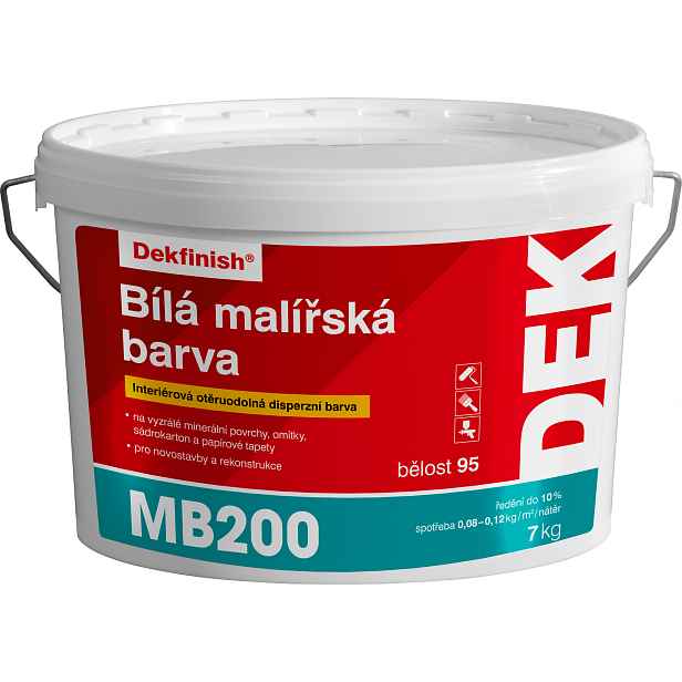 Malba interiérová DEK MB200 bílá 7 kg