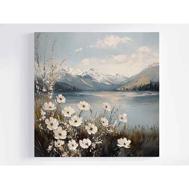 Obraz Na Plátně Canvas Krajina Hory Tatry Jezero Údolí Květiny 50x50