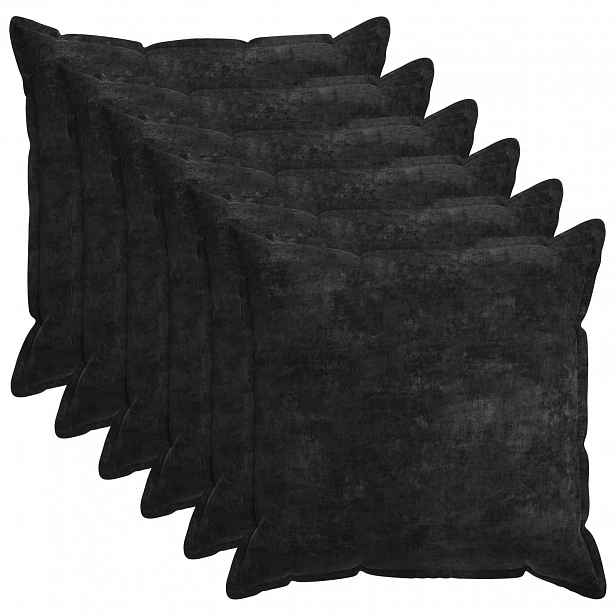 vidaXL Povlak na polštář 6 ks HOUTEN Antracitová 70 x 70 cm