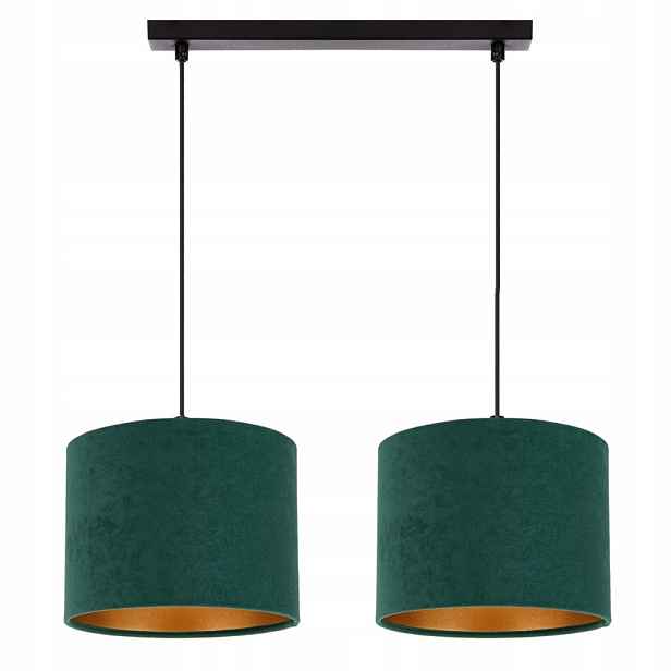 Závěsná Stropní Lampa Lustr Velur Zlatý Střed