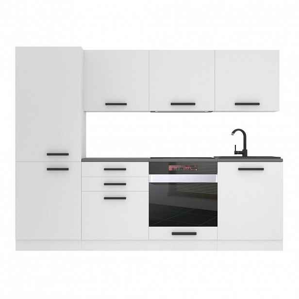 B BELINI GROUP KUCHYŇSKÁ LINKA Sandy 240 cm, s pracovními deskami, Bílá matná