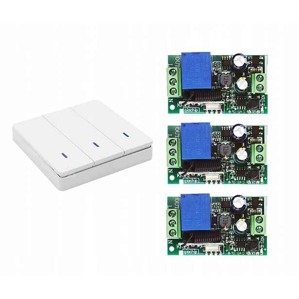 Bezdrátové 3-kanálové nástěnné tlačítko Rf 433MHz