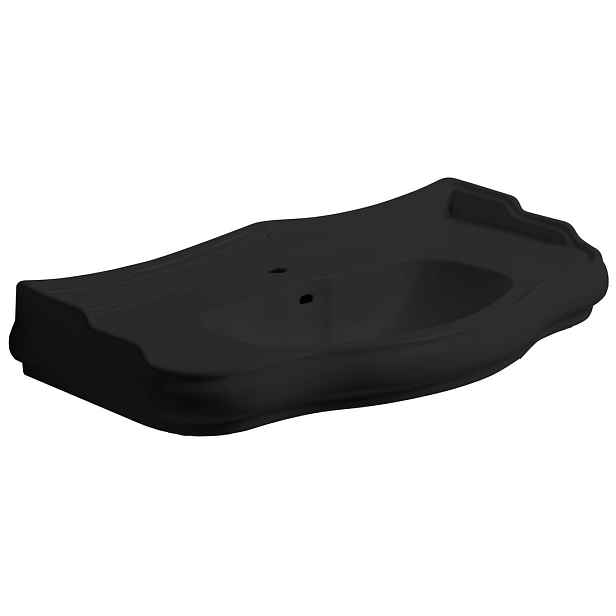 Kerasan RETRO keramické umyvadlo 100x54,5cm, černá mat
