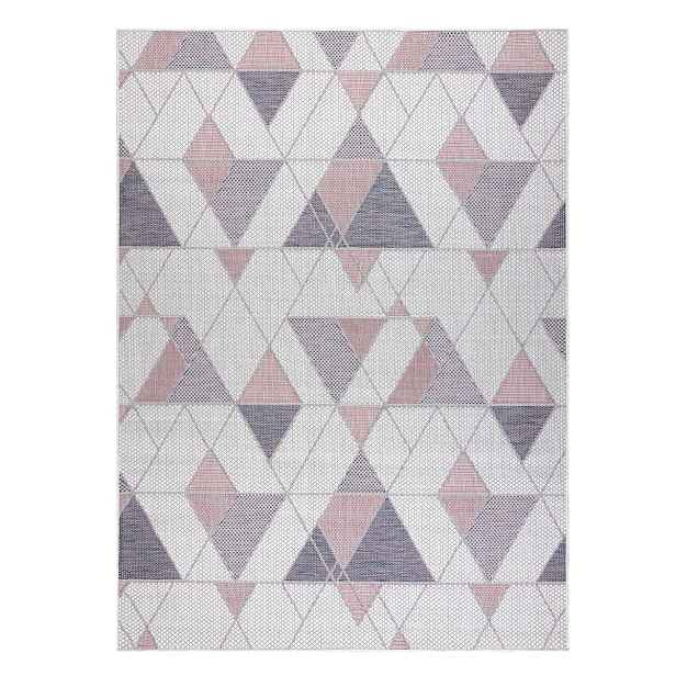 Kusový koberec Sion Sisal Triangles B3006A ecru/pink – na ven i na doma, 200x290, růžová, chodba / předsíň, Dywany Łuszczów