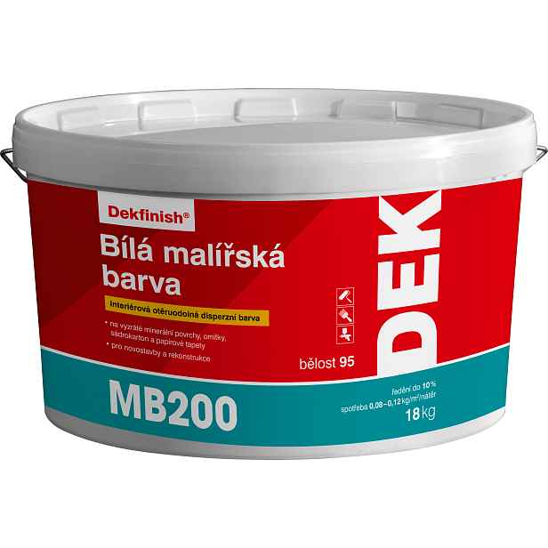 Malba interiérová DEK MB200 bílá 18 kg