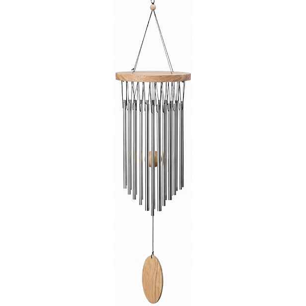 Větrné Zvonkohry Zahradní 22 Trubky Hliníkových 65 CM Stříbrné