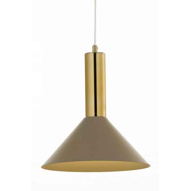 Závěsná lampa kužel béžovo-zlatá 1xE27 15W vitrum gold Sigma Lighting