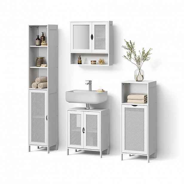 Livinity® KOUPELNOVÝ NÁBYTEK Mincio, Bílá, 4dílná