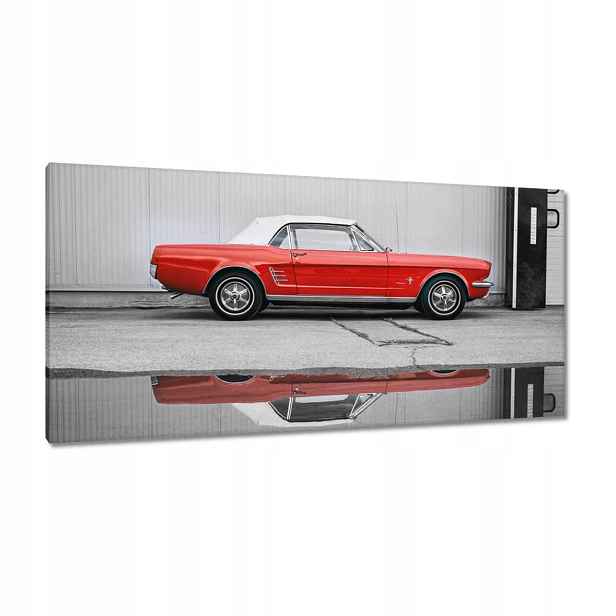Obrazy 115x55 Červený Ford Mustang Usa