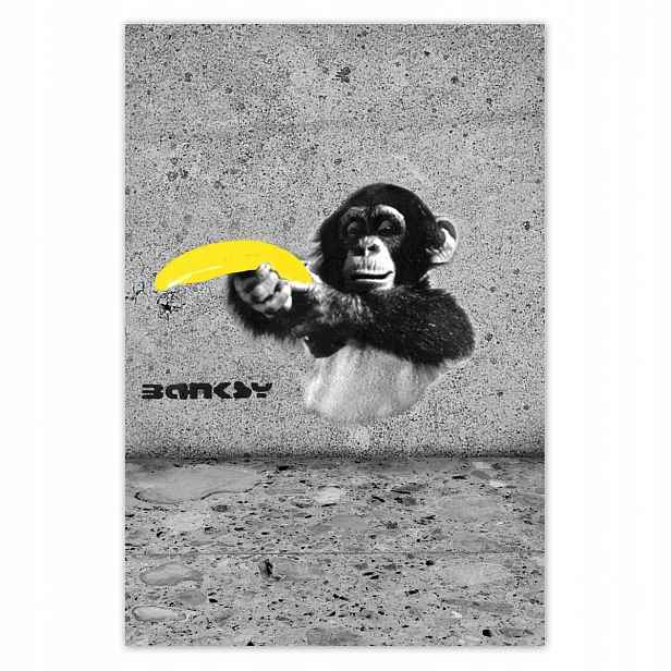 Plakáty 125x185 Banksy Banán Opice