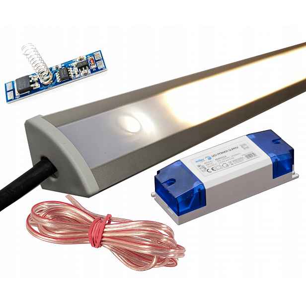 Rohová Podskříňková Lampa Podskříňkové osvětlení Led Lišta 25W 1 mb Dotyk