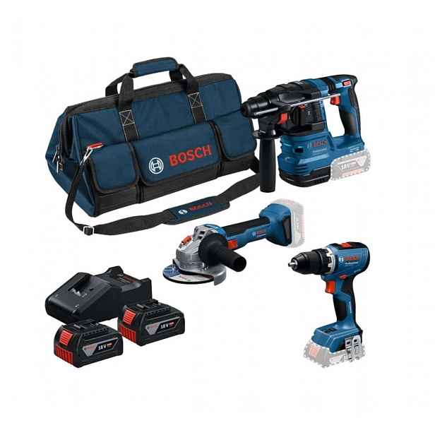 Bosch - 7dílná sada AKU nářadí, baterií a nabíječky 0615A50094