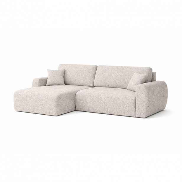 Kaiser Möbel ROHOVÁ SEDAČKA s funkcí spaní Ariel L, žinylka, tkanina Artico, Béžová, Levá strana