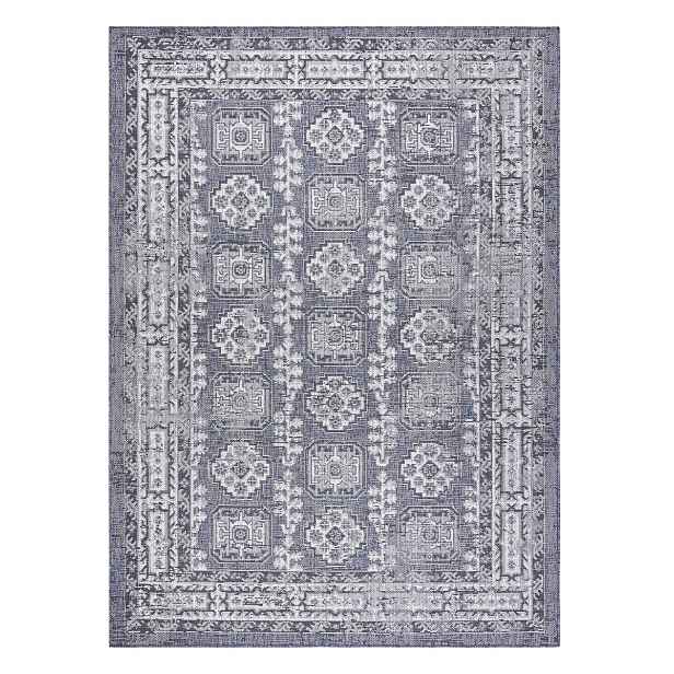 Kusový koberec Sion Sisal Ornament 2832 blue/pink/ecru – na ven i na doma, 140x190, šedá, chodba / předsíň, Dywany Łuszczów