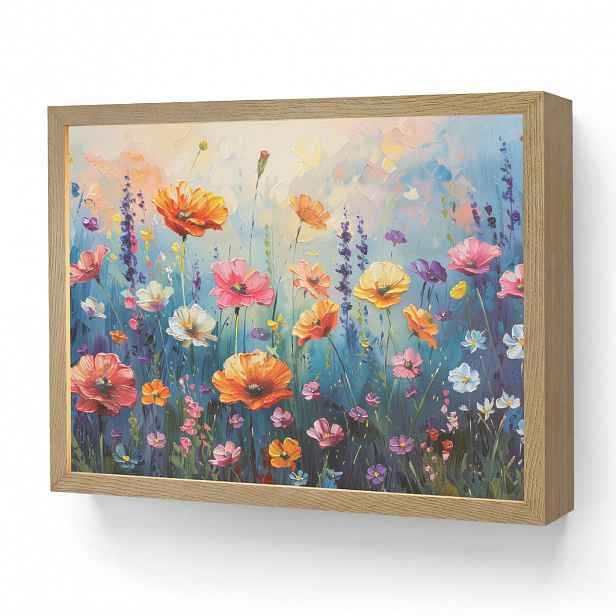 OnlyWow NÁSTĚNNÁ LAMPA S AKUMULÁTOREM Květiny - Příroda - Akvarel - Umění 40x30 cm