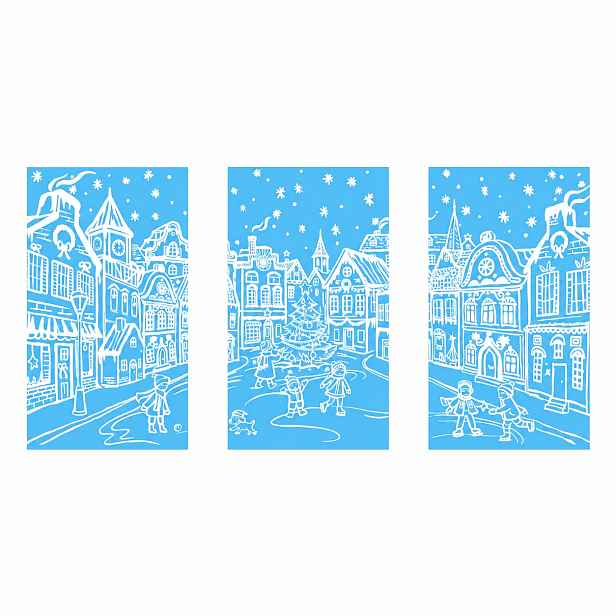 TEMU 3 archy velkých vánočních samolepek na okna, 70 x 40 cm / 27,5 x 15,7 palců, samolepky na okna s sněhových vloček Bílého domu, oboustranné