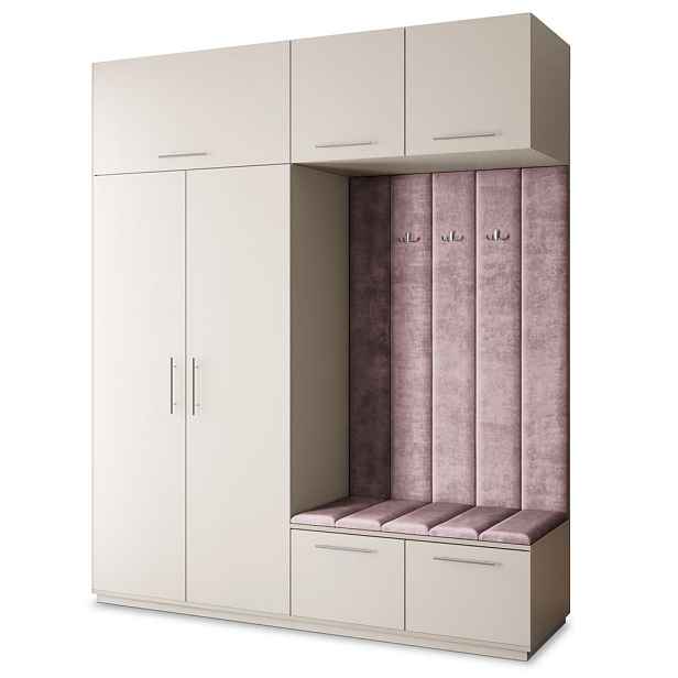 MASSENO MODERNÍ PŘEDSÍŇOVÁ SESTAVA REMA, 200/240/60 cm, kašmírová