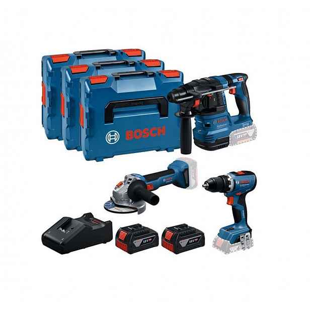 Bosch - 9dílná sada AKU nářadí, baterií a nabíječky 0615A5009G