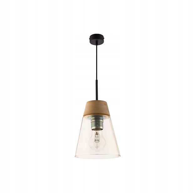 Jupiter Skandinávská závěsná lampa Domino skleněná E27 Amber 15W