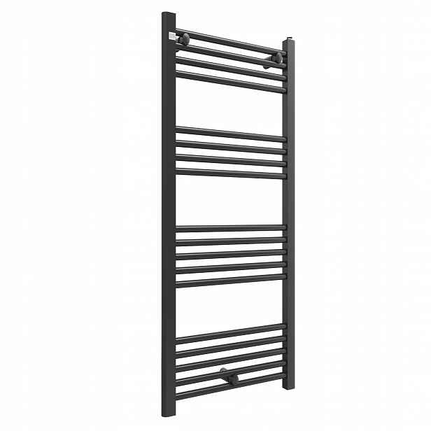 Koupelnový Radiátor Černý 50/120 cm Žebříkový Radiátor Moderní Puerto