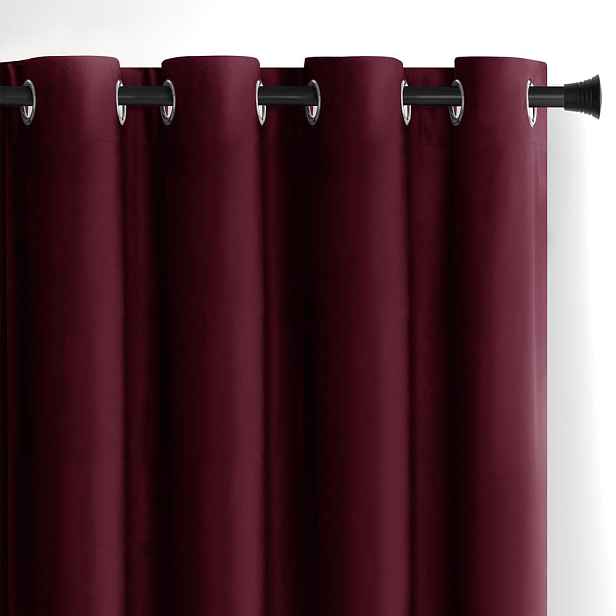 Vínový sametový dimout závěs 140x245 cm Eyelets – Restilo