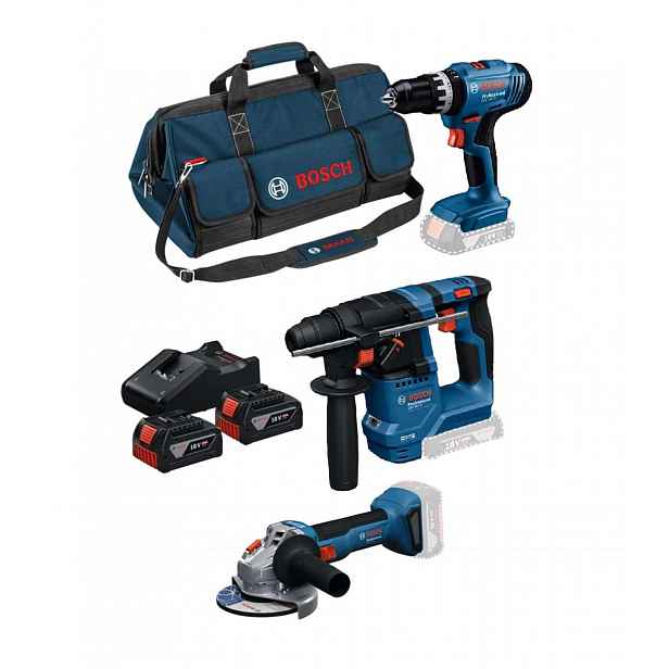 Bosch - 7dílná sada AKU nářadí, baterií a nabíječky 0615A500AG