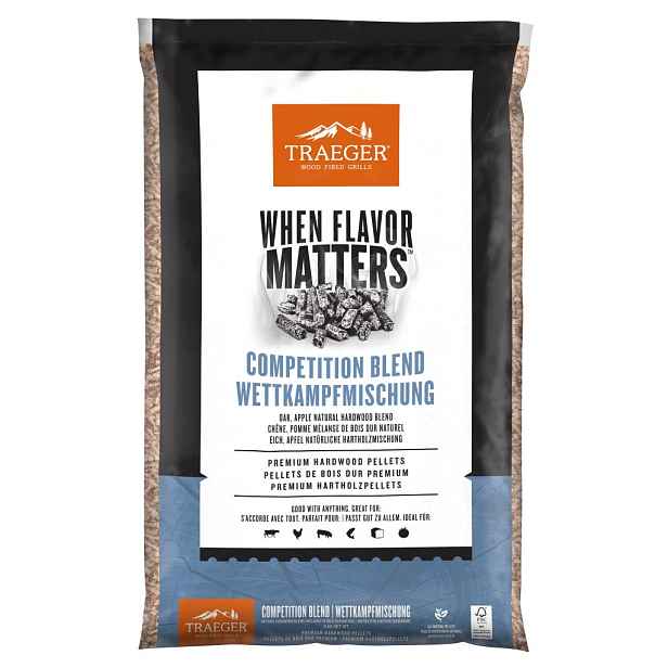 Dřevěné BBQ pelety Traeger COMPETETION BLEND, 9 kg