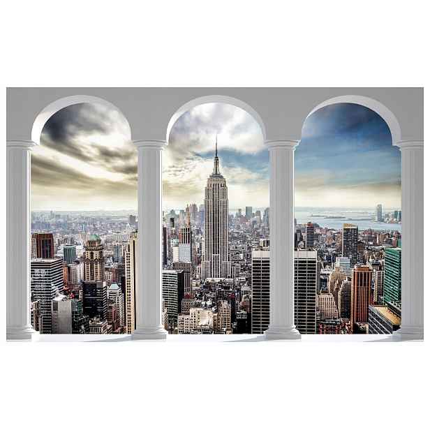 Fototapeta New York Empire State šedé sloupy vinylová 208x146 lepidlo
