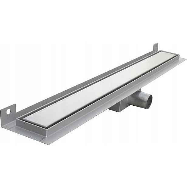 Lineární odtok Nástěnný 2v1 Pod Dlažbu nebo Hladký 80 cm Nízký
