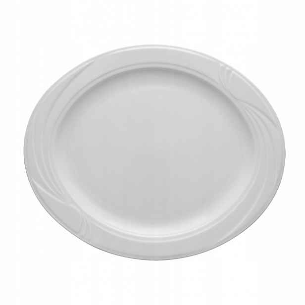 Lubiana Arcadia Oválná miska na občerstvení 37 cm bílá porcelánová bílá