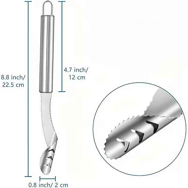 TEMU 1 ks Domácí odstraňovač pepře Multifunkční zoubkovaný nerezový odstraňovač zeleného pepře Odstraňovač pepře Odstraňovač mrkvovitého pepře Malý
