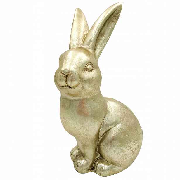 Velikonoční Zajíček Velký Zlatý Vánoční Dekorace Figurka Ozdoba 40 cm